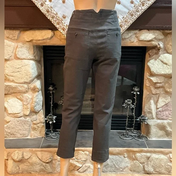 Free People Olive Green Cropped Pants 2 - Picture 4 of 8